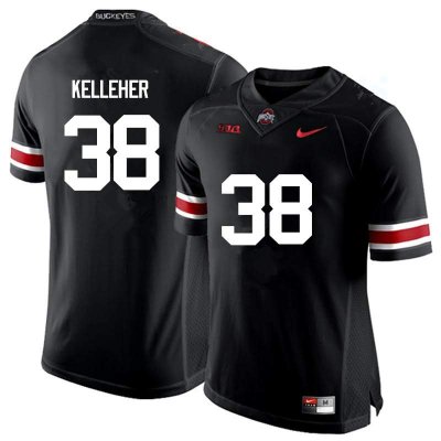 NCAA Ohio State Buckeyes Men's #38 Logan Kelleher Black Nike Football College Jersey SFM4545HD